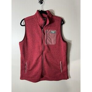 LL Bean Vest Jacket Mens XL Full Zip Red Outdoors Hiking Adventure Sherpa Lined
